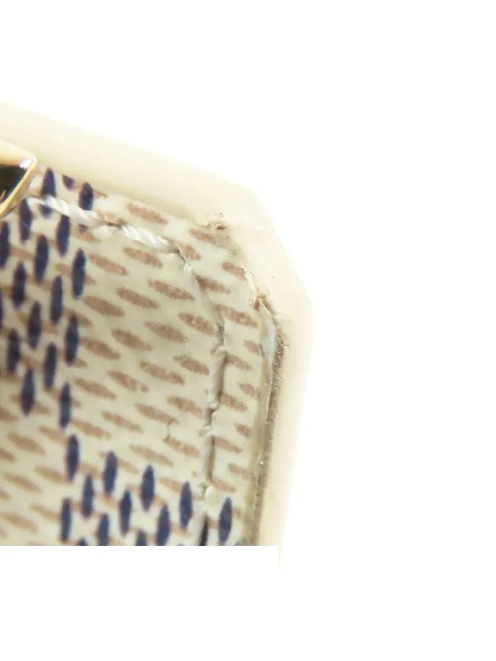 Louis Vuitton Ceinture LV Initial Ivory Damier Azur Canvas Reversible 100/40